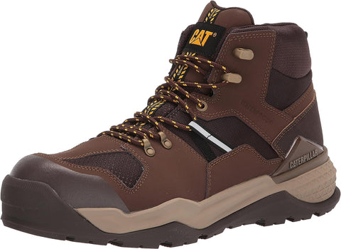 Caterpillar Men's PROVOKE Chocolate MID WP Alloy Toe Work Boot