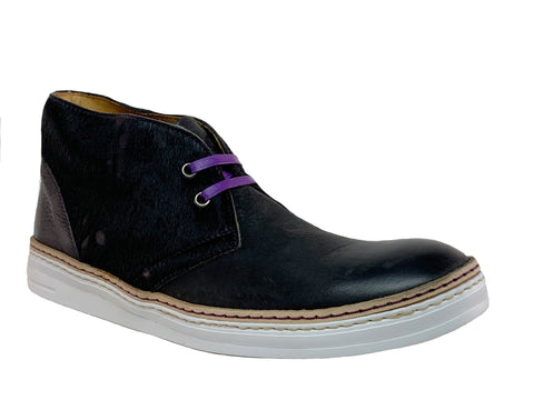 Robert Graham Horace Chukka, Fashion Men's Black Sneakers