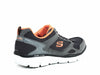 Skechers EQUALIZER Men's Athletic Walking Running Casual Gray Orange Sneakers Shoes