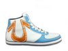 True Religion ACE HI Leather Men's Casual Fashion White Blue Orange Sneakers
