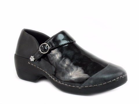 Rocky 4EurSole Women's Nurse Clogs three styles in 1 pair of Shoes Black Marble