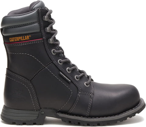 Caterpillar Womens ECHO 8" WP ST Steel Toe Waterproof Work Industrial Boot Black