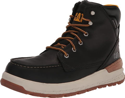 Caterpillar Mens IMPACT WP Composite Toe Work Black Boots