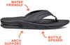 REEF FANNING Mens Flip Flop Bottle Opener Sandals Black