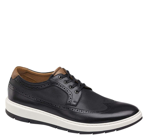 Johnston Murphy Men's ELLISTON EMBOSSED Wingtip Lace Up Shoes