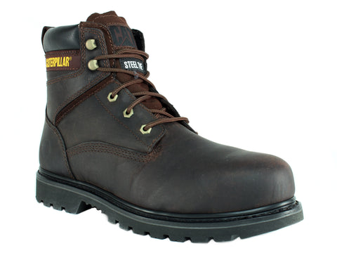 Caterpillar Rangler MR Steel Toe Slip Resistant Men's Work Dark Brown Boots