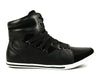 Kenneth Cole GOT A WAY LE HI Top Athletic Mens Black Leather Shoes Sneakers