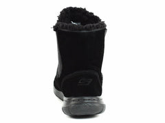 Skechers GO WALK Chugga Women's Casual Ankle Winter Warm Black Suede Boots