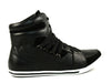 Kenneth Cole GOT A WAY LE HI Top Athletic Mens Black Leather Shoes Sneakers