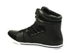 Kenneth Cole GOT A WAY LE HI Top Athletic Mens Black Leather Shoes Sneakers