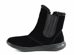 Skechers GO WALK Chugga Women's Casual Ankle Winter Warm Black Suede Boots