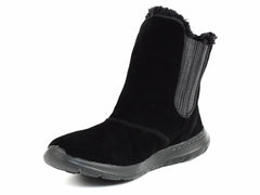 Skechers GO WALK Chugga Women's Casual Ankle Winter Warm Black Suede Boots
