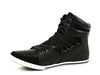 Kenneth Cole GOT A WAY LE HI Top Athletic Mens Black Leather Shoes Sneakers