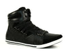 Kenneth Cole GOT A WAY LE HI Top Athletic Mens Black Leather Shoes Sneakers