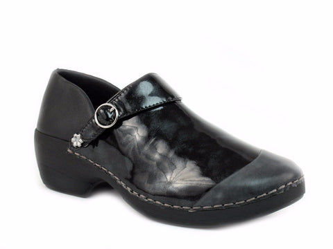 Rocky 4EurSole Women's Nurse Clogs 3 styles in 1 pair of shoes Black Blue Marble