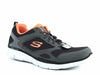 Skechers EQUALIZER Men's Athletic Walking Running Casual Gray Orange Sneakers Shoes