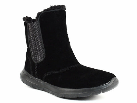 Skechers GO WALK Chugga Women's Casual Ankle Winter Warm Black Suede Boots